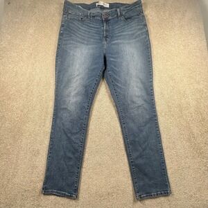 Signature Levi Strauss Gold Label Womens 20M Mid‎ Rise Straight Leg Jeans Blue